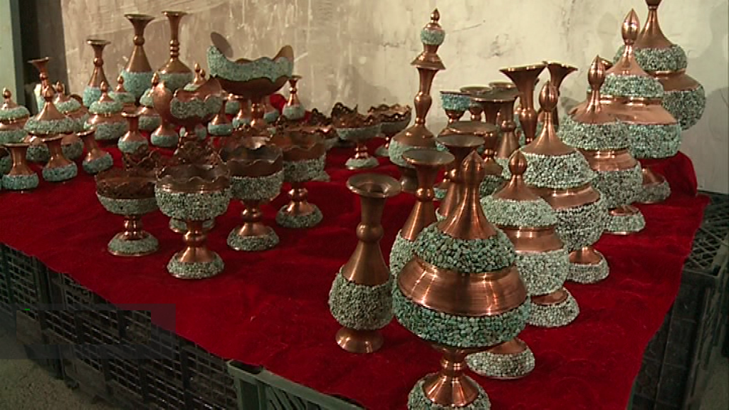 هنرفیروز کوبی روی مس کرمان
