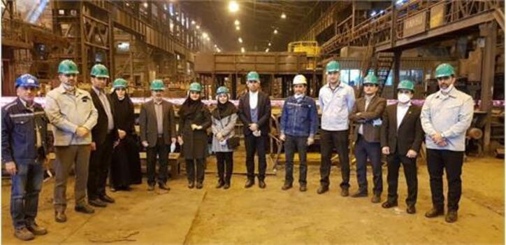 بازدید و بررسی فعالیت‌های فولاد خوزستان در حوزه بومی سازی و بررسی مشکلات اداری در تامین برخی کالا‌های استراتژیک از جمله تجهیزات و قطعات خاص