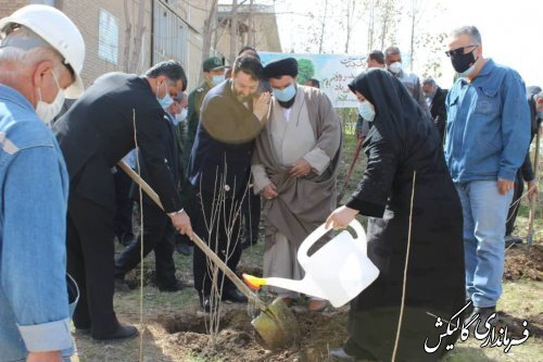 مراسم کاشت نهال در دانشگاه&zwnj;ها و کارخانه سیمان شهرستان گالیکش برگزار شد
