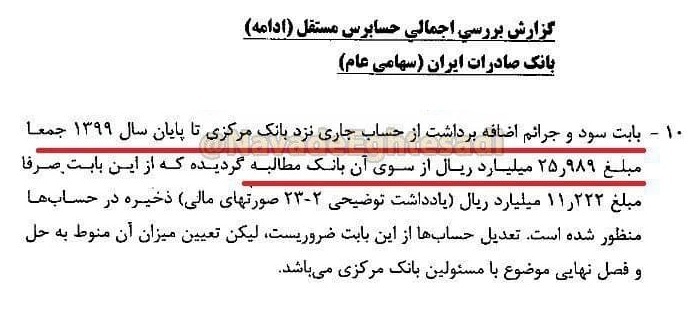 جریمه ۲.۵۹ هزار میلیاردی بانک بزرگ بورسی به دلیل اضافه برداشت از بانک مرکزی
