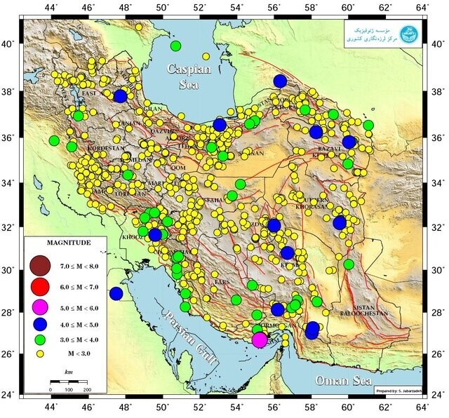 گسل&zwnj;های مهم در اطراف ۱۴ کلانشهر کشور؛ ثبت بیش از ۱۷۰۰ زلزله در دو ماه پایانی سال ۹۹