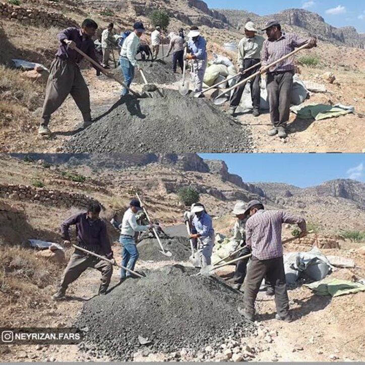 سیمان در چهار نقطه زنجیرو
