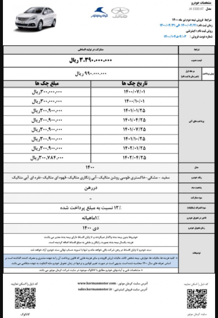 جک S۵ جدید آمد/ آغاز فروش اقساطی ۳ خودرو کرمان موتور +جدول جک S۵ جدید آمد/ آغاز فروش اقساطی ۳ خودرو کرمان موتور +جدول