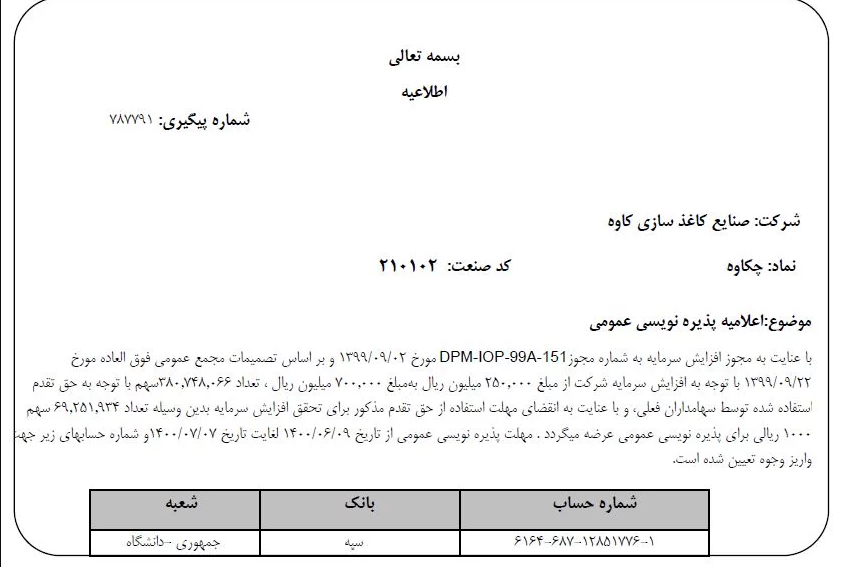 سهامداران چکاوه بخوانند سهامداران چکاوه بخوانند