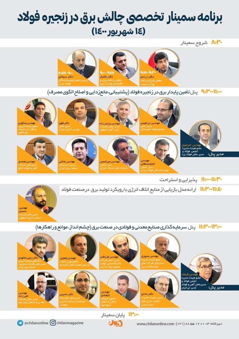 لینک ورود رایگان به سمینار «چالش برق در زنجیره فولاد» اعلام شد+ جزئیات لینک ورود رایگان به سمینار «چالش برق در زنجیره فولاد» اعلام شد+ جزئیات