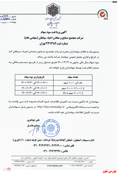 آغاز پرداخت سود آغاز پرداخت سود