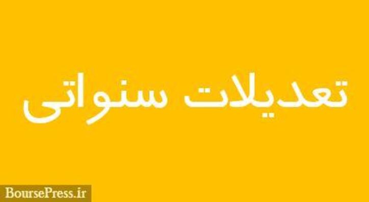 تعدیلات سنواتی الزامی بانک مشمول تعلیق برای صورت‌های مالی ۹۸