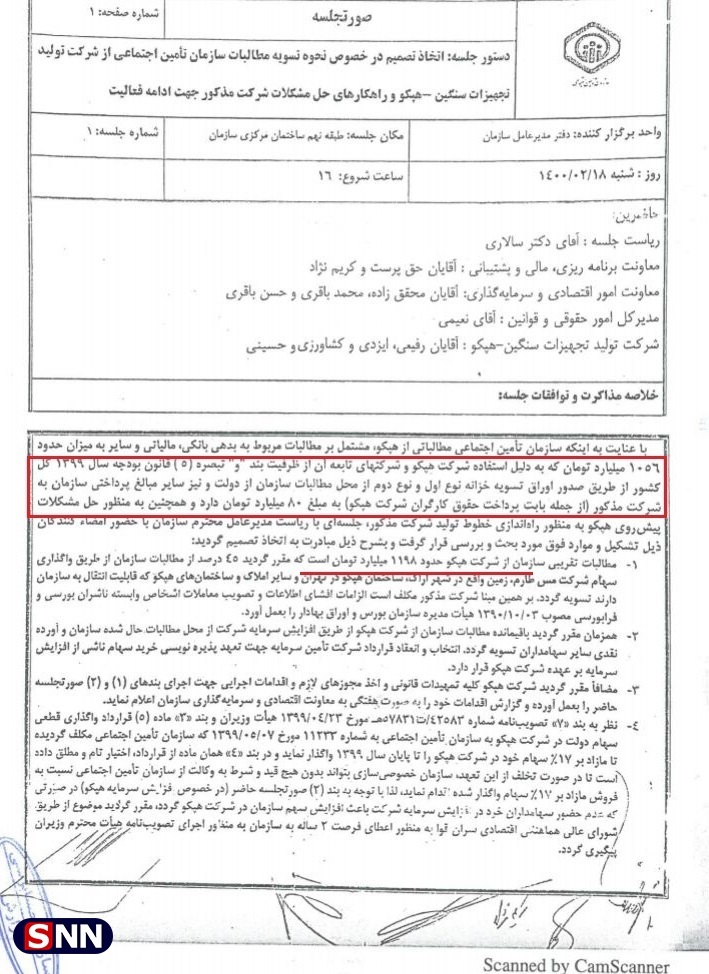 مطالبه تأمین اجتماعی از هپکو؛ ۲۵ درصد سهام مس طارم / آیا تأمین اجتماعی قصد خروج از هپکو دارد؟ مطالبه تأمین اجتماعی از هپکو؛ ۲۵ درصد سهام مس طارم / آیا تأمین اجتماعی قصد خروج از هپکو دارد؟
