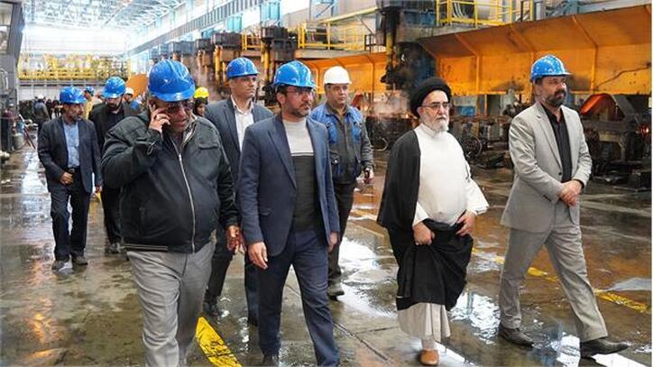 بازدید مدیرکل تعاون، کار و رفاه اجتماعی استان یزد از شرکت فولاد سرمد ابرکوه