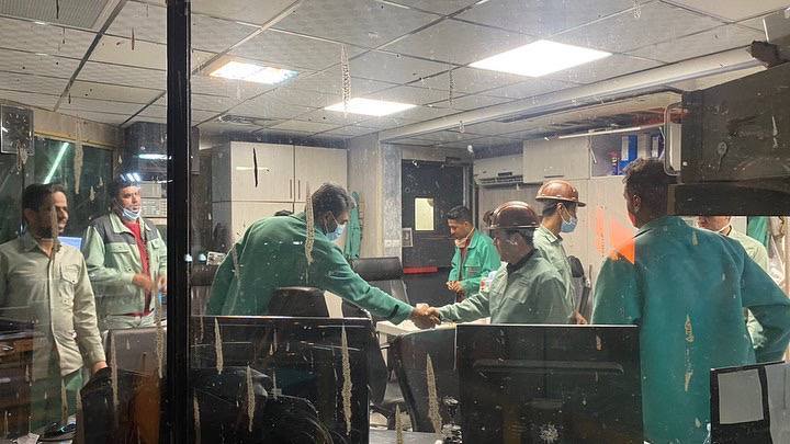 بازدید شبانه مدیرعامل فولاد هرمزگان از سایت فولادسازی بازدید شبانه مدیرعامل فولاد هرمزگان از سایت فولادسازی