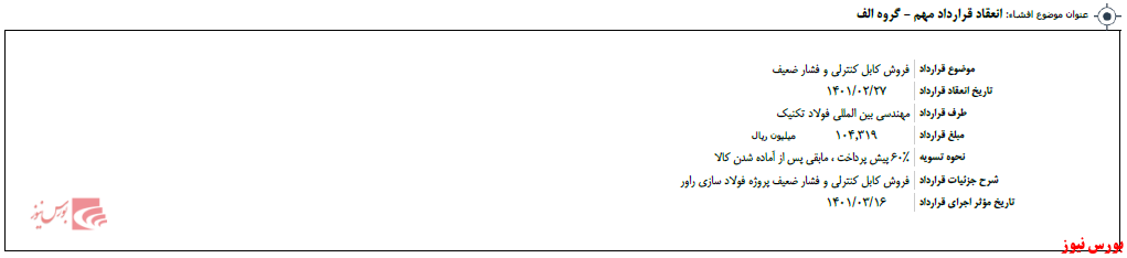 فروش کابل کنترلی و فشار ضعیف در 