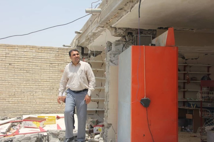 بازدید رئیس سازمان صمت هرمزگان از روستای زلزله‌زده سایه خوش