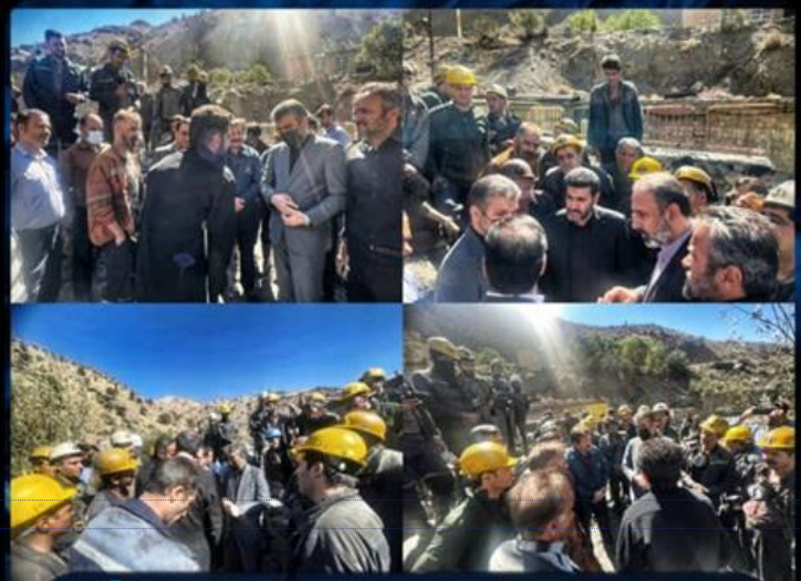 حضور مدیر کل تعاون، کار و رفاه اجتماعی استان کرمان در معدن هشونی کوهبنان