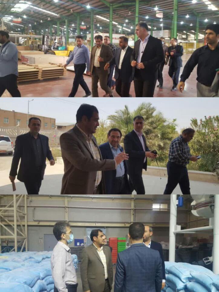 بازدید سرپرست اداره کل صمت خوزستان از سه شرکت تولیدی در اهواز