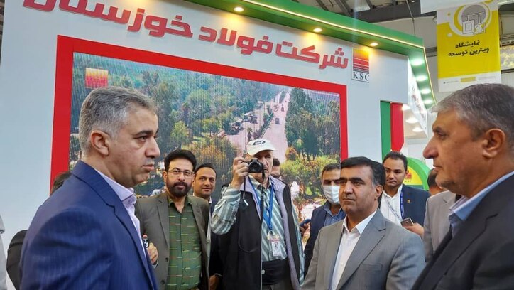سومین رور نمایشگاه بین‌المللی محیط زیست با حضور رئیس سازمان انرژی اتمی ایران از غرفه فولاد خوزستان همراه شد