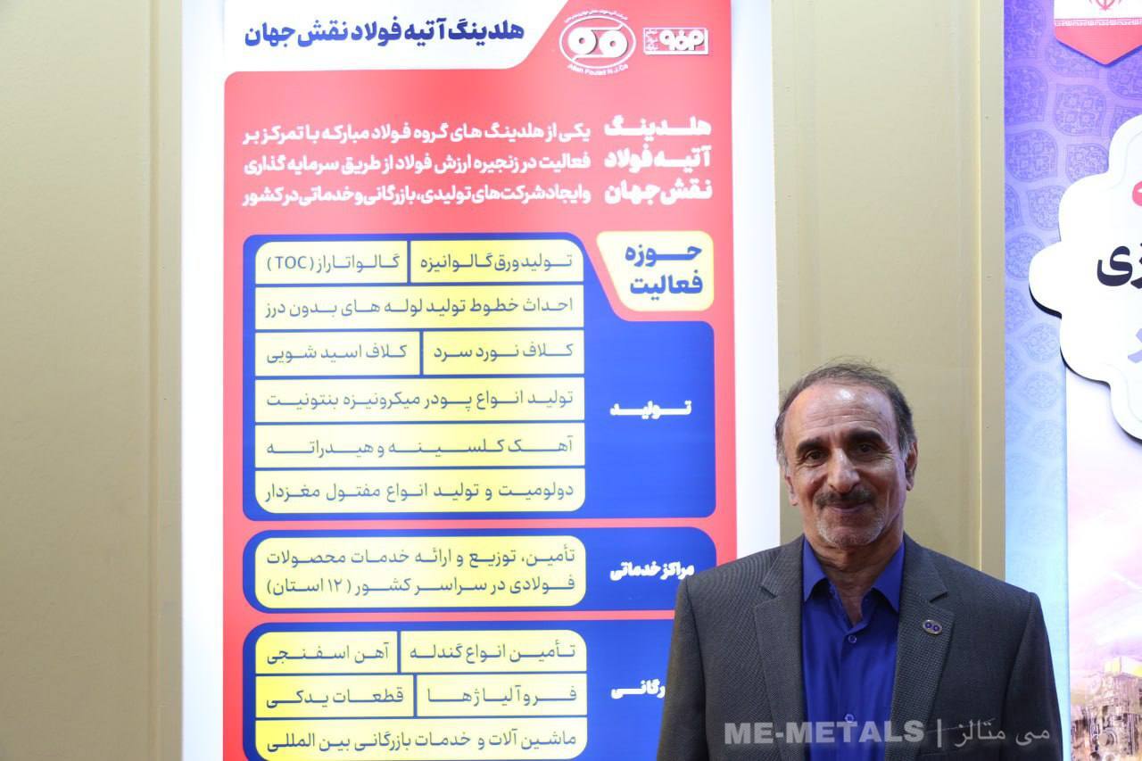 هلدینگ آتیه فولاد نقش جهان با ۲۱ شرکت به دنبال افزایش طرحهای تولیدی است هلدینگ آتیه فولاد نقش جهان با ۲۱ شرکت به دنبال افزایش طرحهای تولیدی است
