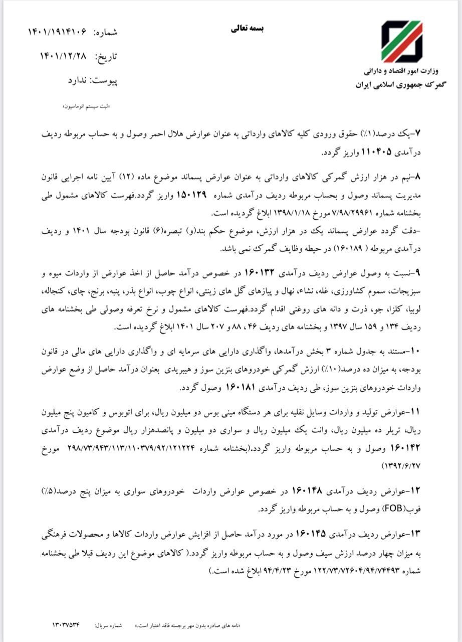 گمرک ایران: منتظر افزایش قیمت&zwnj;ها باشید
