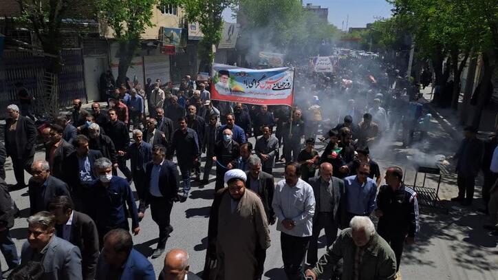 حضور پرشور تلاشگران ذوب‌ آهن اصفهان در روز جهانی قدس