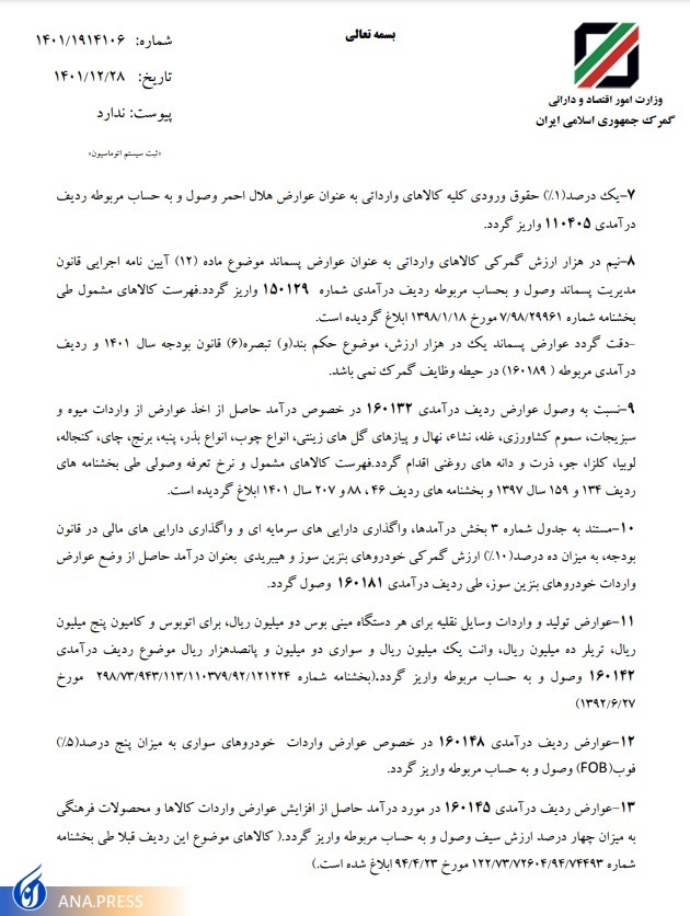 مالیات بر ارزش افزوده واردات کالاهای اساسی مجددا به ۹ درصد افزایش یافت+ عوارض واردات انواع کالا مالیات بر ارزش افزوده واردات کالاهای اساسی مجددا به ۹ درصد افزایش یافت+ عوارض واردات انواع کالا