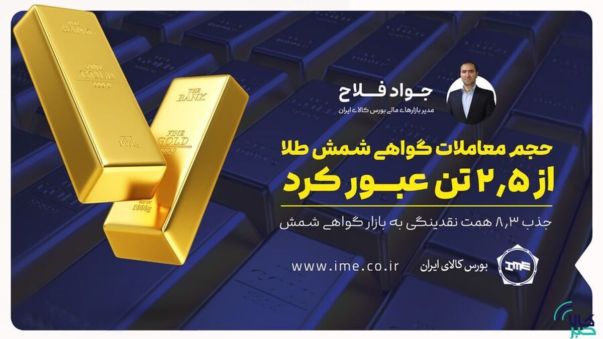 حجم معاملات گواهی شمش طلا از ۲.۵ تن عبور کرد/ جذب ۸.۳ همت نقدینگی به بازار گواهی شمش