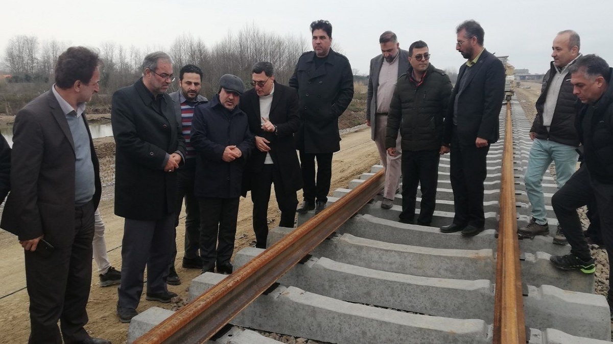 پیشرفت ۹۷ درصدی خط آهن رشت - کاسپین