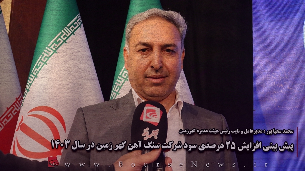 پیش‌بینی افزایش ۲۵ درصدی سود شرکت معدنی و صنعتی گهرزمین در سال ۱۴۰۳