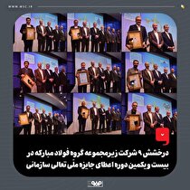درخشش گروه فولاد مبارکه در همایش ملی تعالی سازمانی با کسب ۹ عنوان برتر