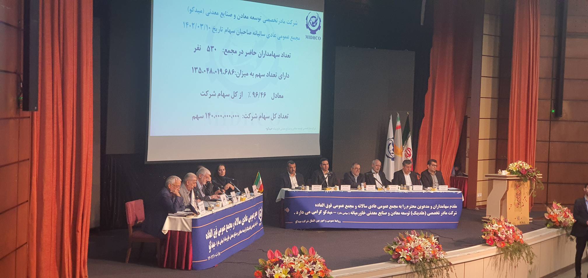 مجمع عمومی عادی سالانه و مجمع عمومی فوق‌العاده میدکو به صورت حضوری برگزار شد