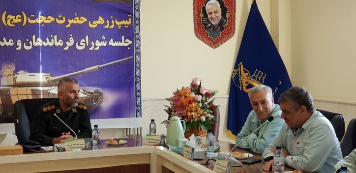 دیدار قائم مقام مدیرعامل شرکت فولاد خوزستان در حوزه بهره‌برداری و توسعه با فرمانده جدید تیپ حضرت حجت (عج) اهواز