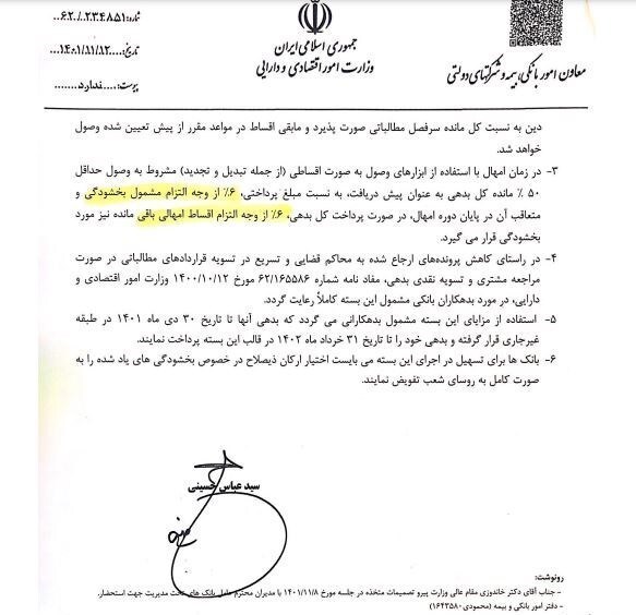 مهلت بخشودگی جرایم دیرکرد بدهکاران بانکها تمدید شد+ بخشنامه مهلت بخشودگی جرایم دیرکرد بدهکاران بانکها تمدید شد+ بخشنامه