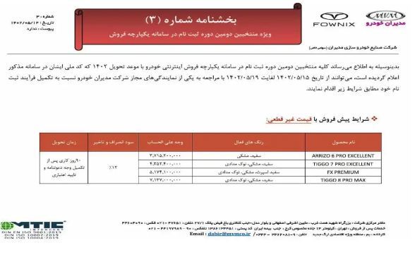 شرایط پیشفروش محصولات مدیران خودرو اعلام شد شرایط پیشفروش محصولات مدیران خودرو اعلام شد