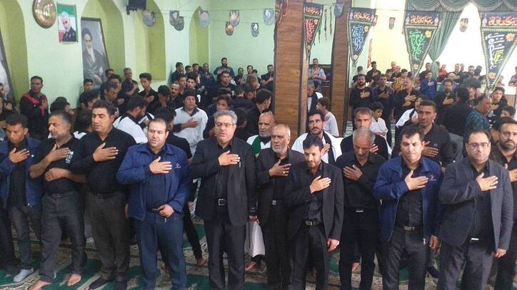برگزاری مراسم عزاداری در منطقه معدنی همکارِ کوهبنان