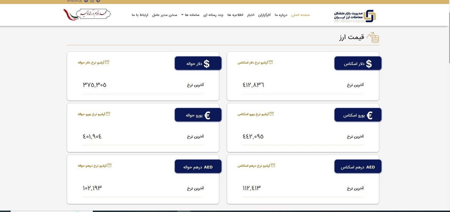 قیمت ارزها در مرکز مبادلات/ یورو کاهشی شد قیمت ارزها در مرکز مبادلات/ یورو کاهشی شد