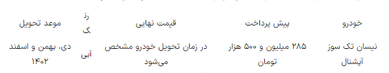 شرایط پیش فروش وانت نیسان در شهریور ۱۴۰۲ اعلام شد شرایط پیش فروش وانت نیسان در شهریور ۱۴۰۲ اعلام شد