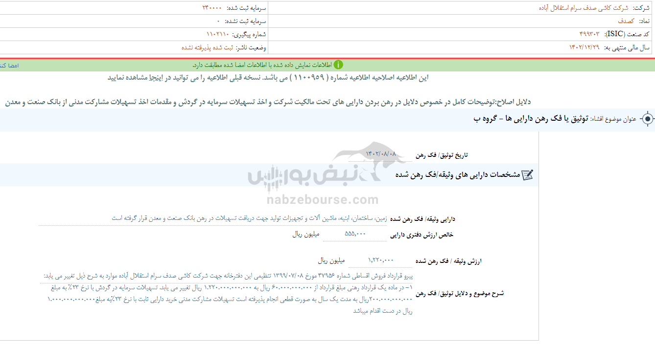 کصدف برای چه مدت متوقف شد؟ کصدف برای چه مدت متوقف شد؟