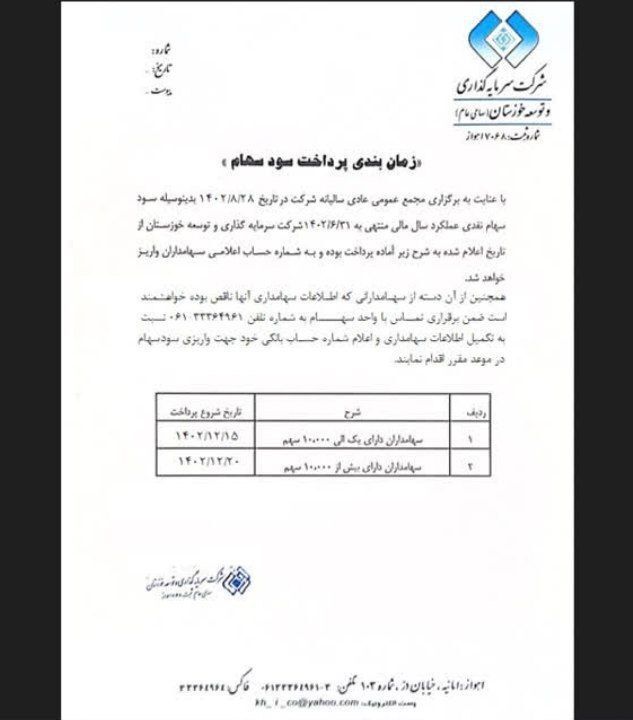سهامداران وسخوز بخوانند سهامداران وسخوز بخوانند