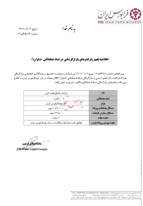 پارامترهای بازارگردانی پارامترهای بازارگردانی