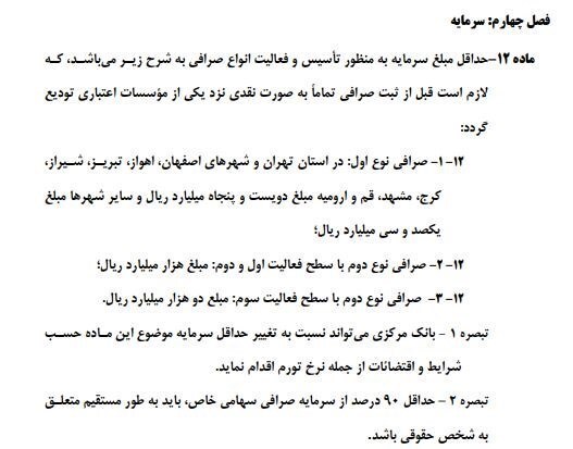 صرافیها دسته بندی شدند/ کف و سقف سرمایه صرافیها مشخص شد+قانون جدید صرافیها دسته بندی شدند/ کف و سقف سرمایه صرافیها مشخص شد+قانون جدید