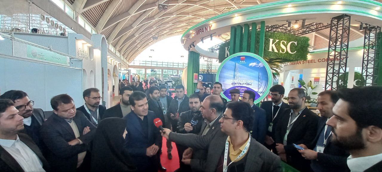 معاون علمی و فناوری و اقتصاد دانشبنیان ریاست جمهوری از غرفه فولاد خوزستان در بیستودومین نمایشگاه بینالمللی محیط زیست بازدید کرد معاون علمی و فناوری و اقتصاد دانشبنیان ریاست جمهوری از غرفه فولاد خوزستان در بیستودومین نمایشگاه بینالمللی محیط زیست بازدید کرد