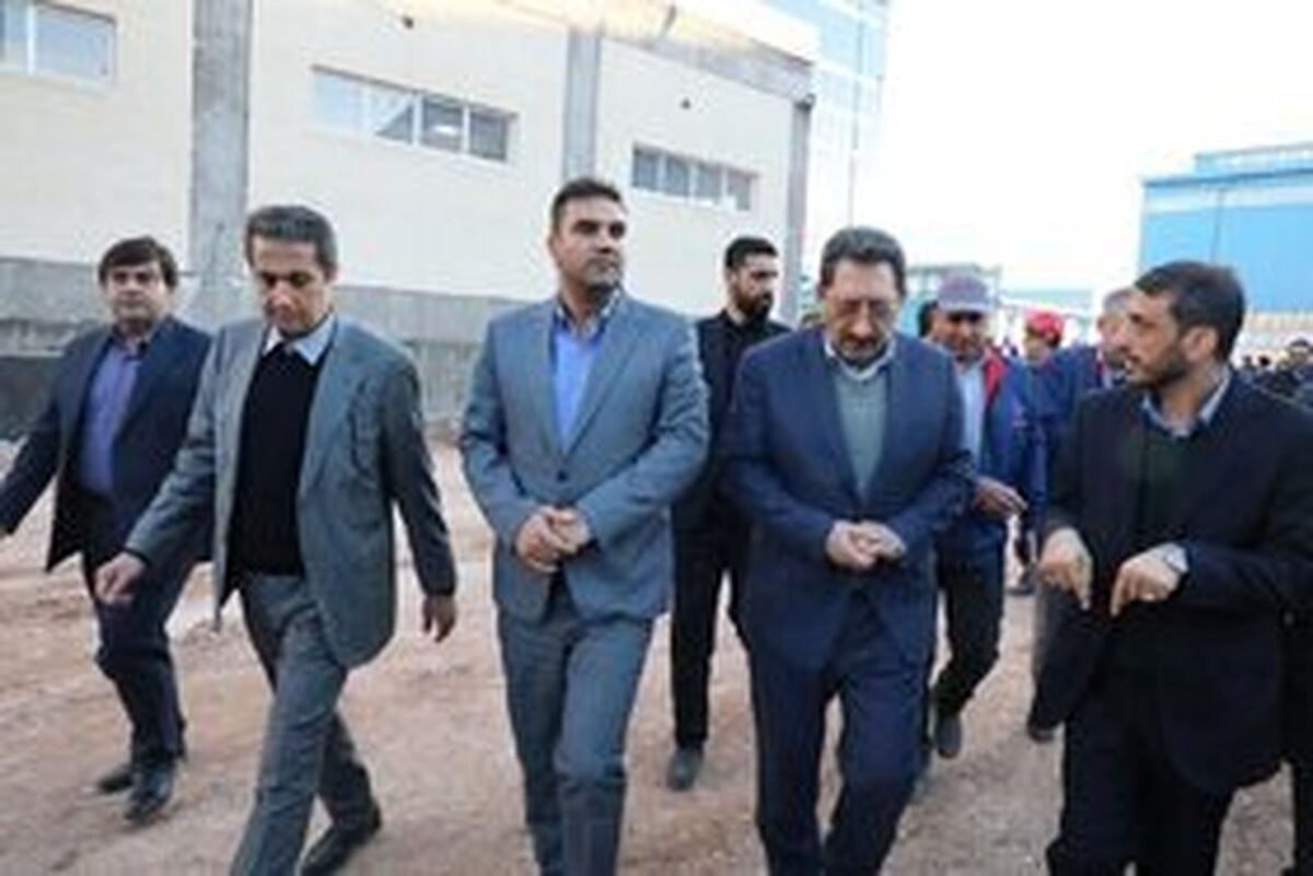 بازدید وزیر صمت از کارخانه نوین الکترود اردکان یزد