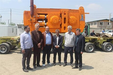 رونمایی از نخستین دستگاه «HPGR» پروژه بار برگشتی شرکت سنگ آهن مرکزی