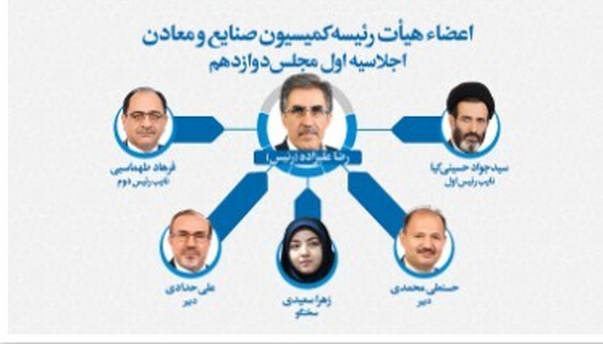 اعضای هیات رئیسه کمیسیون صنایع مجلس انتخاب شدند/ علیزاده رئیس شد