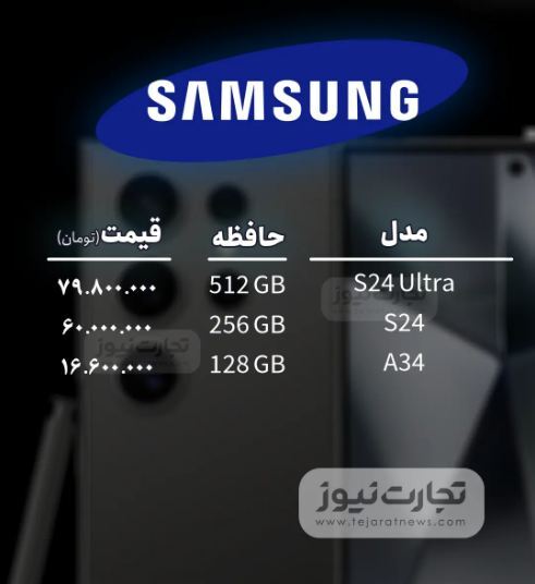 قیمت گوشی موبایل امروز چهارشنبه ۲۷ تیر ۱۴۰۳ قیمت گوشی موبایل امروز چهارشنبه ۲۷ تیر ۱۴۰۳