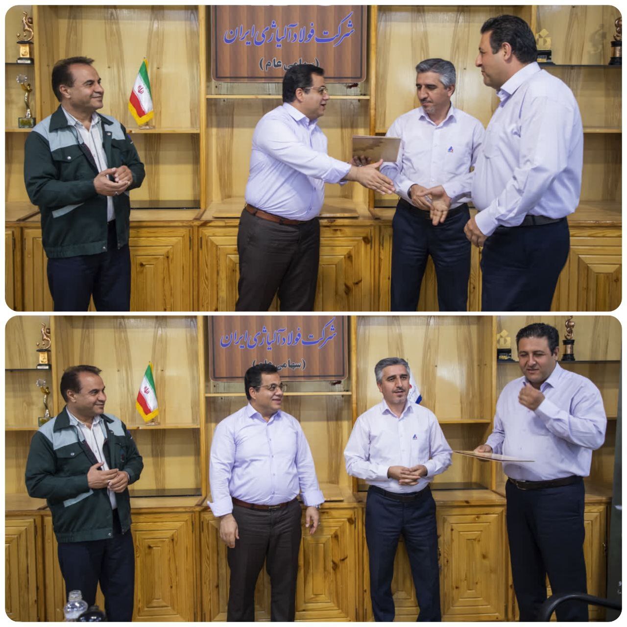 برگزاری آیین تکریم و معارفه رئیس جدید نت نورد‌های شرکت فولاد آلیاژی ایران