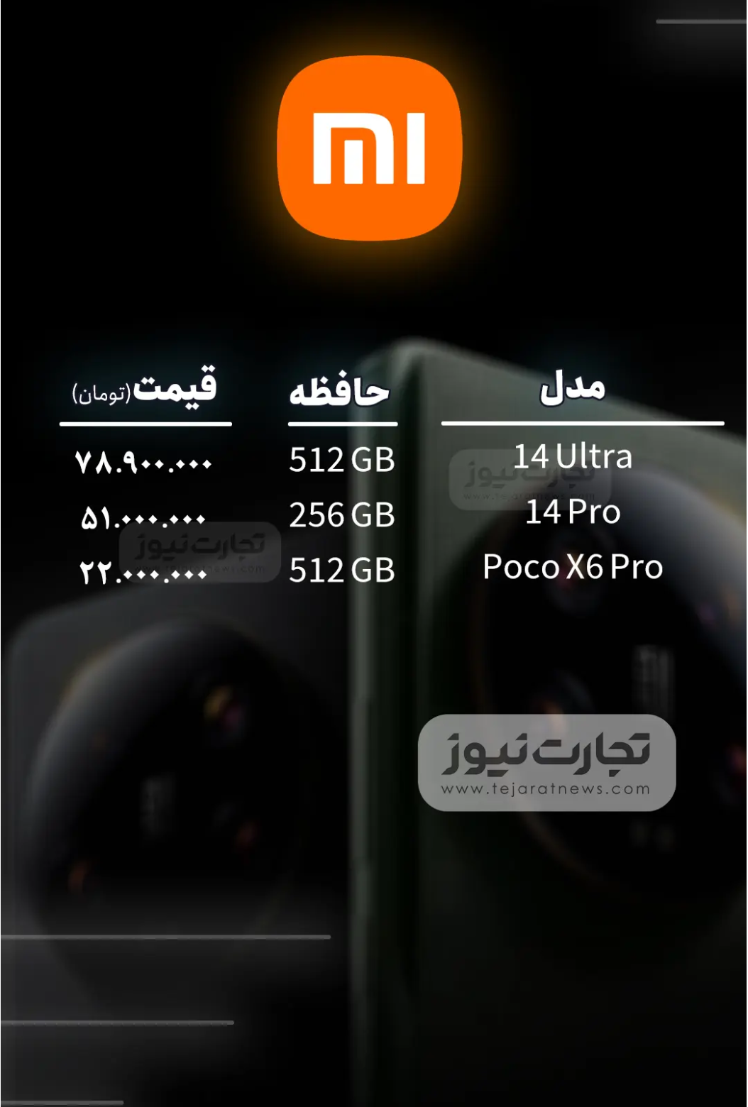 قیمت گوشی موبایل امروز شنبه ۶ مرداد ۱۴۰۳