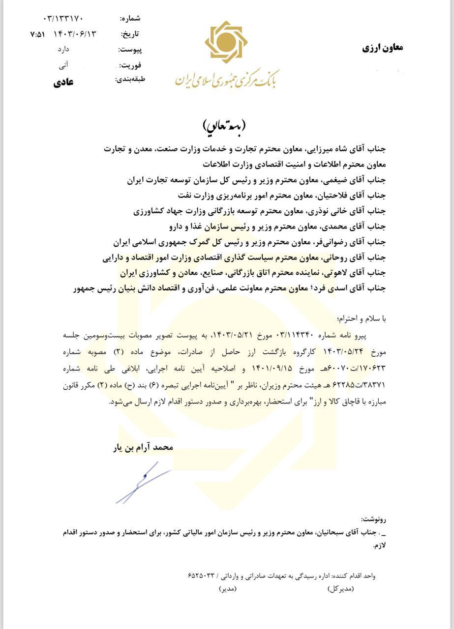 اصلاحیه آییننامه استفاده از ارز صادراتی برای واردات در زنجیره فولاد اصلاحیه آییننامه استفاده از ارز صادراتی برای واردات در زنجیره فولاد