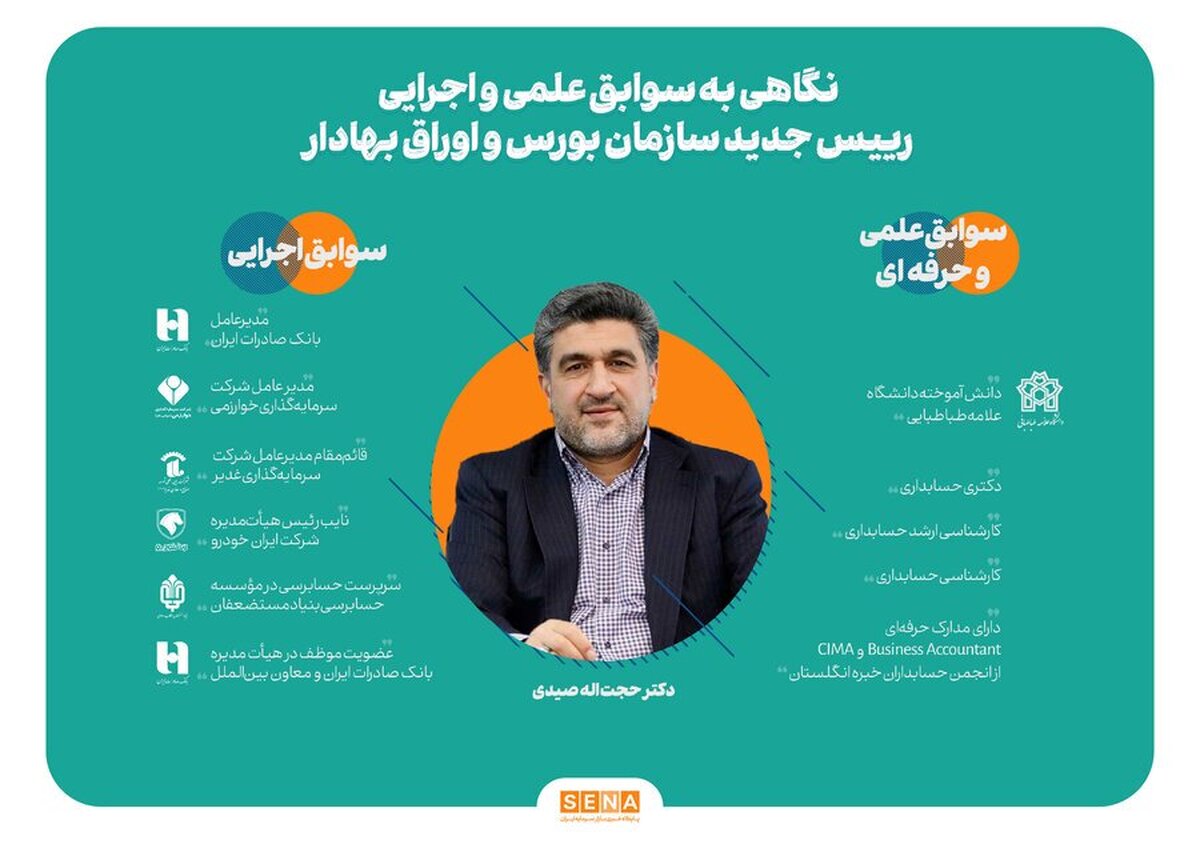 دکتر حجت‌الله صیدی رییس سازمان بورس و اوراق بهادار شد