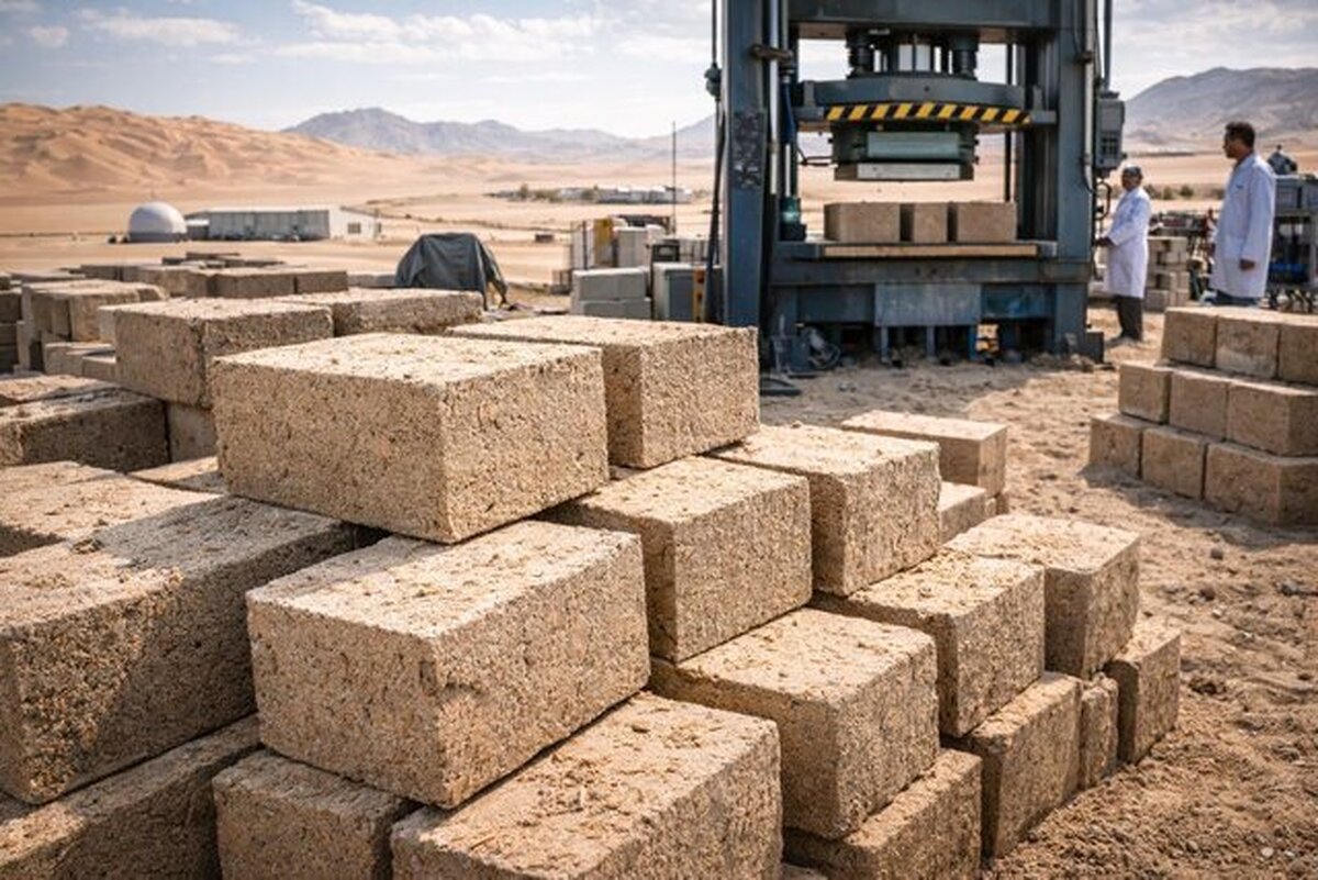 آجر‌های بیابانی جایگزین سیمان می‌شوند