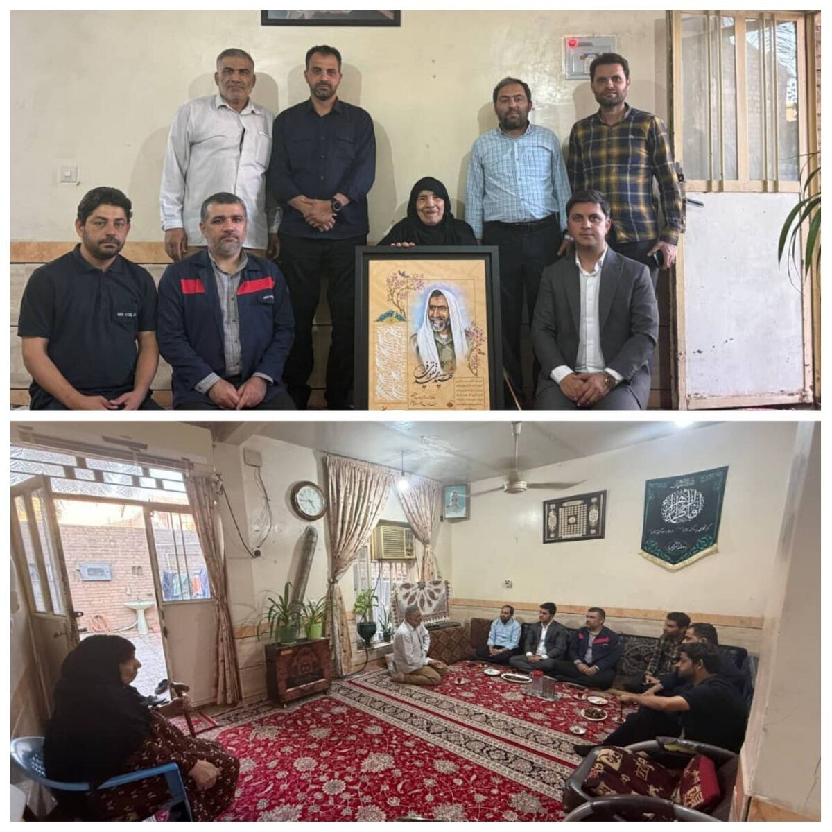 دیدار جمعی از کارکنان فولاد اکسین با خانواده شهید تقوی‌فر/ تجلیل از مقام شهدا و پاسداشت فرهنگ ایثار