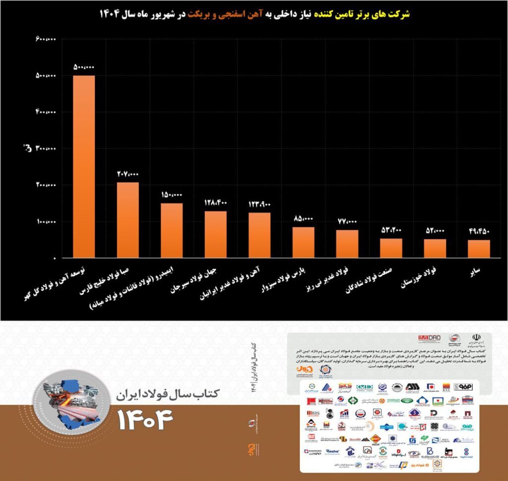 تسلط ۳ شرکت فولادی معدنی بر بازار آهن اسفنجی و بریکت/ یکه تازی توسعه آهن و فولاد گل‌گهر در بازار آهن اسفنجی
